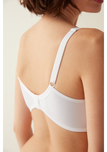 Beyaz Marvel Büyük Beden Toparlayıcı Sütyen