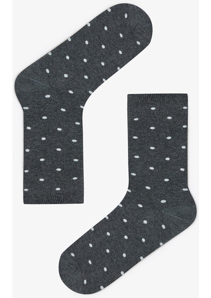 Dot Star 5li Gri Çok Renkli Soket Çorap