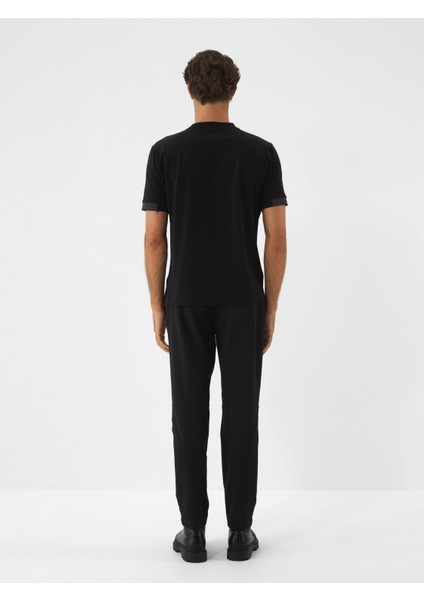 Erkek Siyah Pamuk Dokulu Regular Fit Tişört indirimleri