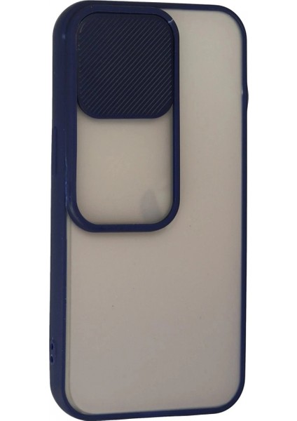 iPhone 13 Pro Kılıf Palm Buzlu Kamera Sürgülü Silikon - Lacivert fiyatları