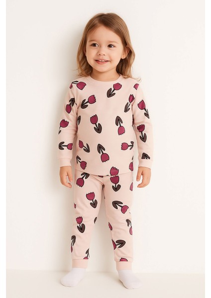 Lale Desenli Kız Çocuk Pijama Takımı fiyatları
