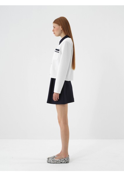 Kadın Ekru Modern Ekose Regular Fit Ceket modelleri