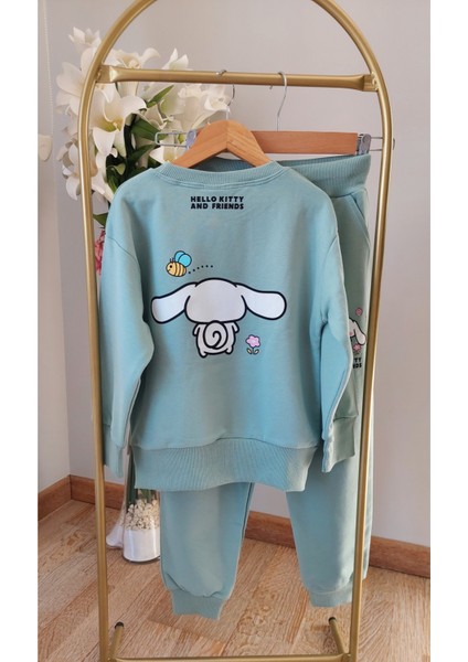 Yeşil Renkli,cinnamoroll Baskılı,kız Çocuk Eşofman Takımı modelleri