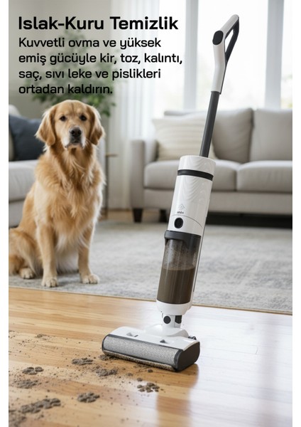 Yüzey Temizleyici, Islak ve Kuru Kullanım, Güçlü ve Etkili Temizlik, Beyaz Renk indirimleri