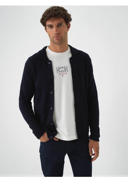 Erkek Lacivert Yumuşak Dokulu Regular Fit Hırka fiyatları