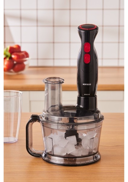 Çok Amaçlı Mutfak Robotu ve Blender Seti, 2000 W, Siyah fırsatları