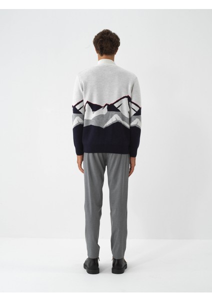 Erkek Lacivert Doğal Yün Dokulu Regular Fit Hırka indirimleri