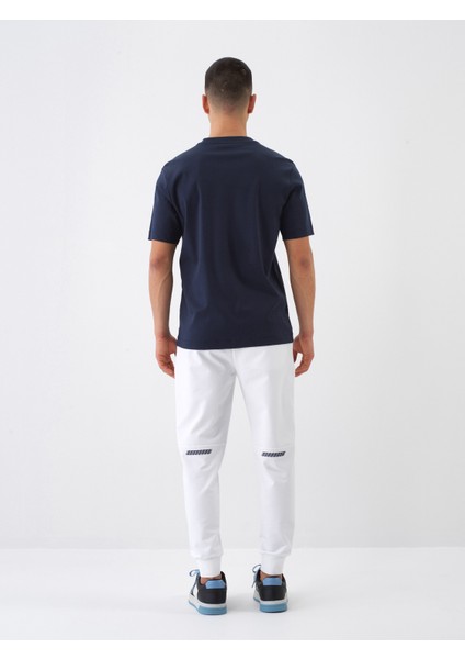 Erkek Lacivert Lüks Merserize Dokulu Regular Fit Tişört indirimleri