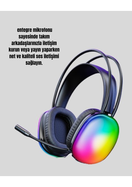 Depomix Rgb Aydınlatmalı Kablosuz Bluetooth Oyuncu Kulaklığı fırsatları
