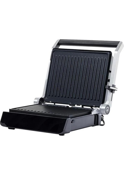 Cam Yüzeyli, 5 Hazır Programlı, Döküm Plakalı, LED Ekranlı Tost Makinesi