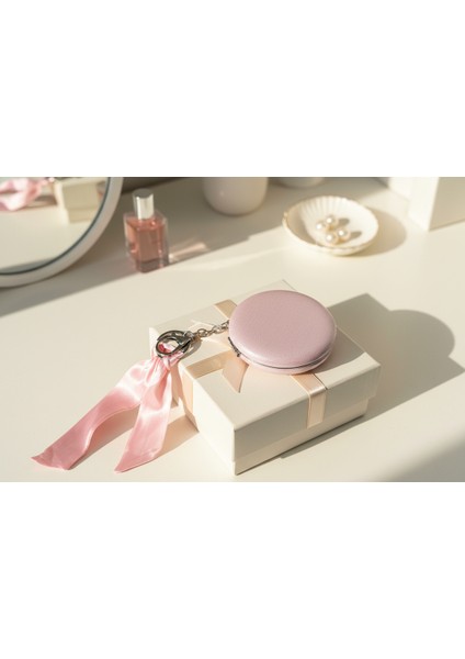 Fularlı Çanta ve Cep Mini Makyaj Aynası