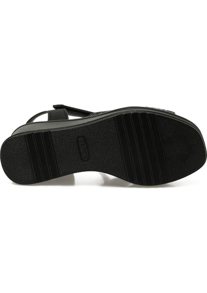 325071.Z 5fx Siyah Kadın Dolgu Topuk Sandalet