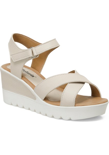 308569.Z 5fx Bej Kadın Dolgu Topuk Sandalet