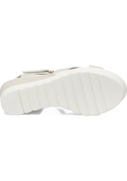 308569.Z 5fx Bej Kadın Dolgu Topuk Sandalet