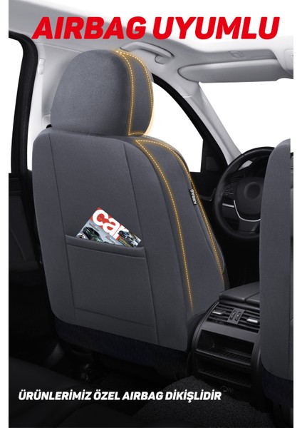 City Serisi Chevrolet Caprice 2006-2017 ile Uyumlu Koltuk Kılıfı, Gri indirimleri