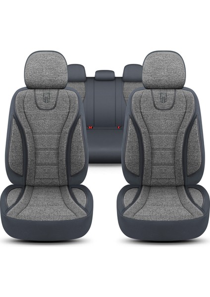 City Serisi Renault Kangoo 2008-2020 ile Uyumlu Koltuk Kılıfı, Gri