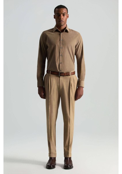 Pamuk Kaşmir Karışım Camel Relax Chino Pantolon fiyatları