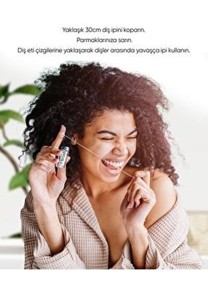 Naneli Doğal Diş İpi İnce Yapı 30m Plastiksiz Cam Şişede Ekolojik Seçim fırsatları