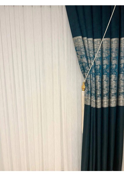 Nivemeshome Nina Yeşil 1/3 Sık Pileli Fon Perde Apm fiyatları