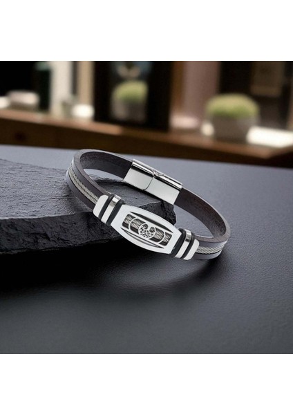 Hayat Ağacı Desenli Çelik Halatlı Erkek Bileklik 31834B17D3 fırsatları