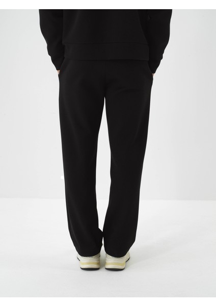 Erkek Siyah Pamuk Dokulu Oversize Sweat Pantolon indirimleri