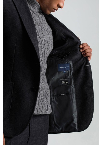 Saf Kaşmir Antrasit Blazer Ceket indirimleri