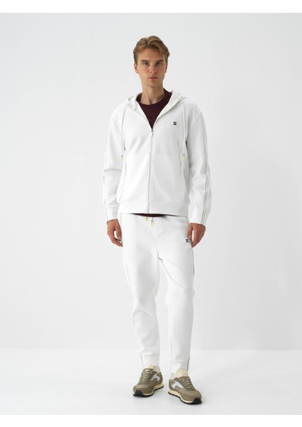 Erkek Ekru Pamuk Dokulu Regular Fit Sweatmont