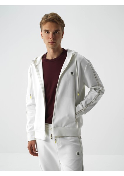 Erkek Ekru Pamuk Dokulu Regular Fit Sweatmont fiyatları