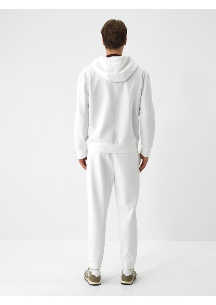 Erkek Ekru Pamuk Dokulu Regular Fit Sweatmont indirimleri