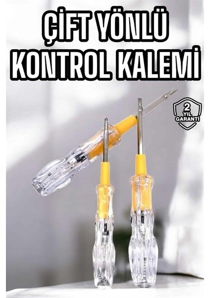 Çift Taraflı Elektrik Kontrol Kalemi Şeffaf Tornavida fiyatları