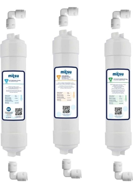 Milsuart Kapalı Kasa Su Arıtma Cihazı AquaFlo 3lü Su Arıtma Ön Filtre Seti
