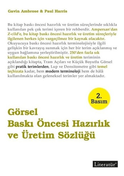 Görsel Baskı Öncesi Hazırlık ve Üretim Sözlüğü