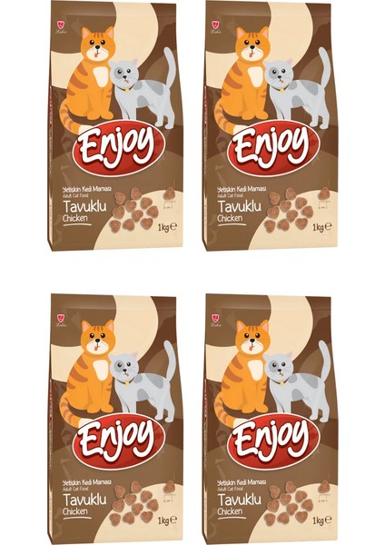 Tavuk Etli Kedi Maması 1 kg x 4 Adet