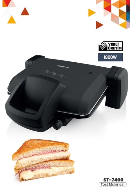 Siyah Tost Makinesi, Hızlı ve Pratik Kullanım, Dayanıklı Tasarım fiyatları