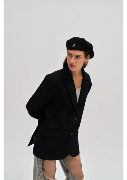 Emma Dikiş Detay Siyah Blazer