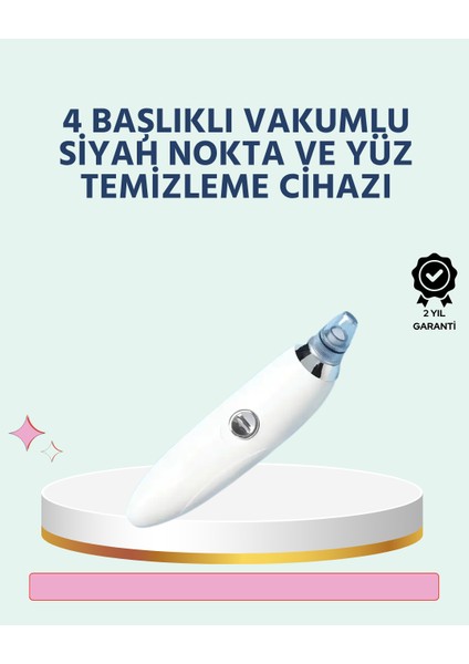 Güçlü Vakumlu Siyah Nokta Temizleyici – Cilt Pürüzlerini Gideren, Taşınabilir ve Kolay Temi