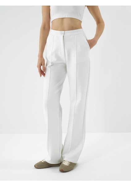 Kadın Ekru Pamuk Dokulu Oversize Sweat Pantolon fiyatları