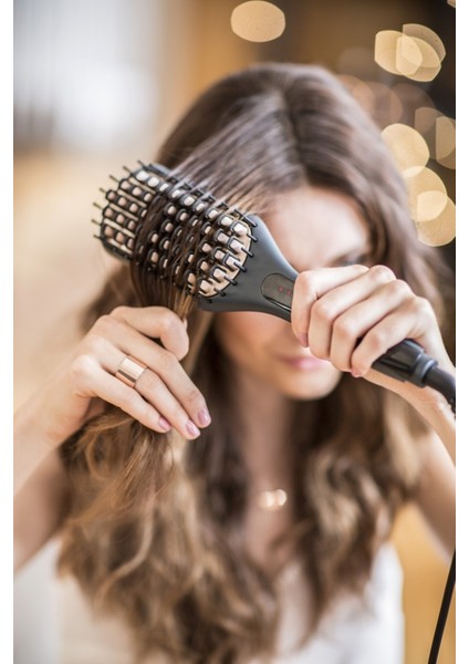 Siyah CB7400 Saç Düzleştirici Tarak, Şık ve Kullanışlı Saç Düzleştirme Aleti indirimleri