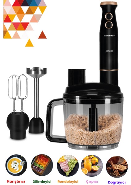 Çok Fonksiyonlu Mutfak Robotu, Şık Siyah Tasarım, Pratik Kullanım, Yüksek Performans fiyatları