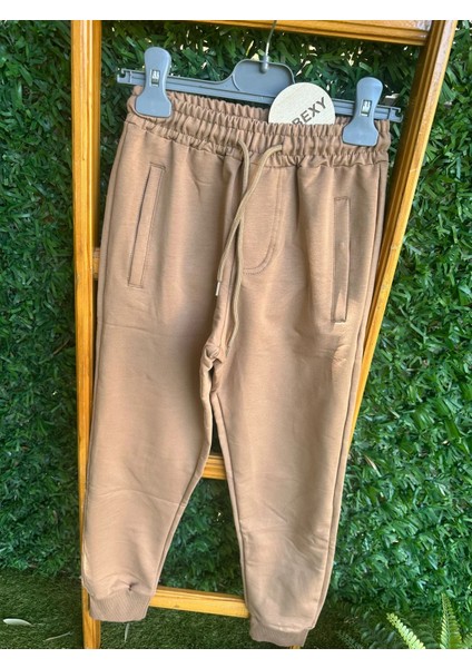 Düz Eşofman Fermuarlı Altı Camel Rengi modelleri