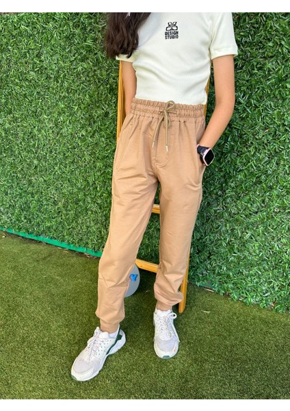 Düz Eşofman Fermuarlı Altı Camel Rengi indirimleri