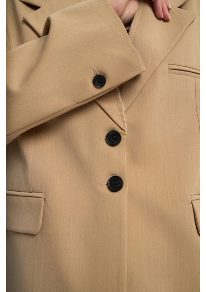 Volda Yaka Detay Vizon Blazer