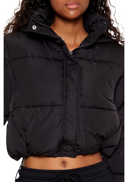 Kapüşonlu Crop Şişme Mont modelleri