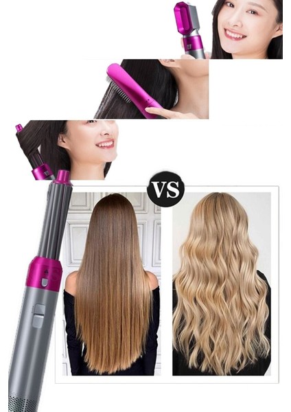 5 Başlıklı Çok Fonksiyonlu Saç Şekillendirme Seti, Kadınlar Için Profesyonel Kullanım indirimleri