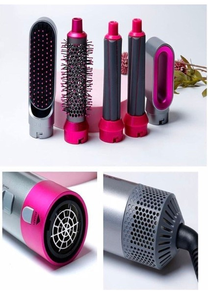 5 Başlıklı Çok Fonksiyonlu Saç Şekillendirme Seti, Kadınlar Için Profesyonel Kullanım