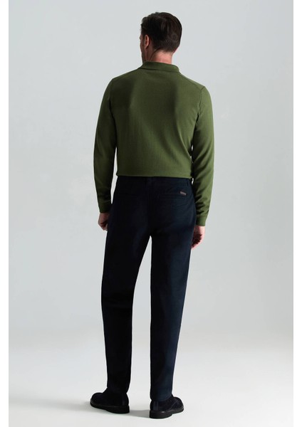 Pamuk Kaşmir Karışım Lacivert Chino Pantolon fırsatları