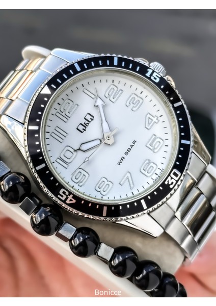 Erkek Kol Saati, Gümüş Çelik Kordon, 5 Atm Su Geçirmez, Bileklik Hediyeli fiyatları