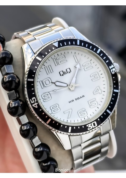 Erkek Kol Saati, Gümüş Çelik Kordon, 5 Atm Su Geçirmez, Bileklik Hediyeli fırsatları