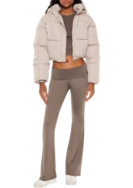 Kapüşonlu Crop Şişme Mont fiyatları