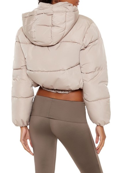 Kapüşonlu Crop Şişme Mont indirimleri